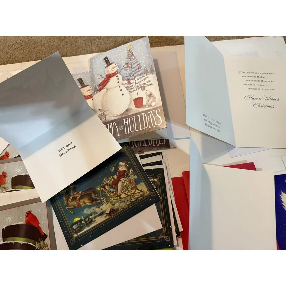 Lot 26 Assorted Christmas Greeting Cards‎ Unused with Envelopes plus extra Xmas